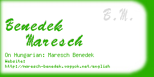 benedek maresch business card